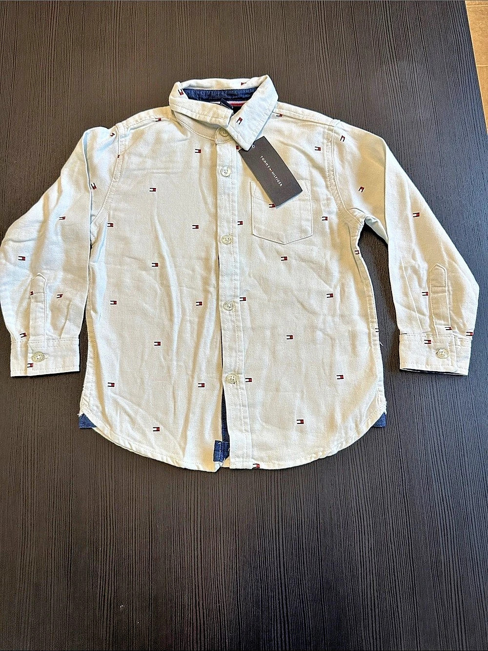 Tommy Hilfiger Boys Size 4T Button Down Shirt NWT